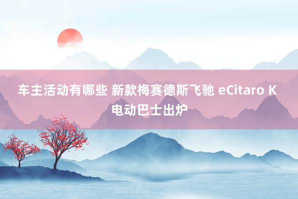 车主活动有哪些 新款梅赛德斯飞驰 eCitaro K 电动巴士出炉