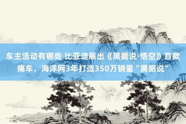 车主活动有哪些 比亚迪展出《黑据说·悟空》首款痛车，海洋网3年打造350万销量“黑据说”