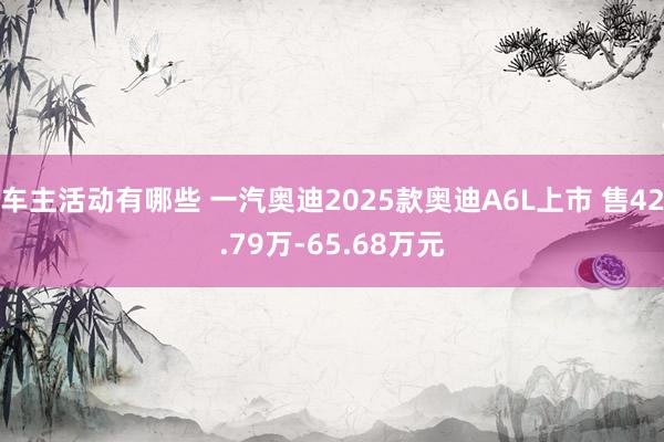 车主活动有哪些 一汽奥迪2025款奥迪A6L上市 售42.79万-65.68万元