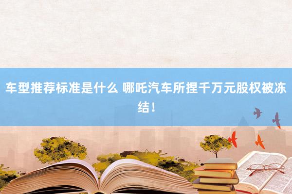 车型推荐标准是什么 哪吒汽车所捏千万元股权被冻结！