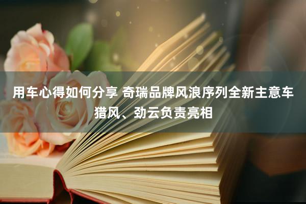 用车心得如何分享 奇瑞品牌风浪序列全新主意车猎风、劲云负责亮相