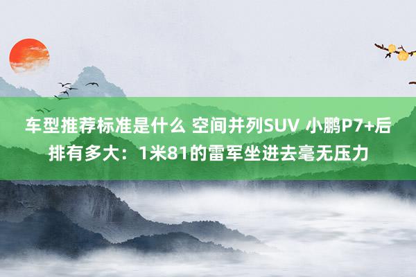 车型推荐标准是什么 空间并列SUV 小鹏P7+后排有多大：1米81的雷军坐进去毫无压力